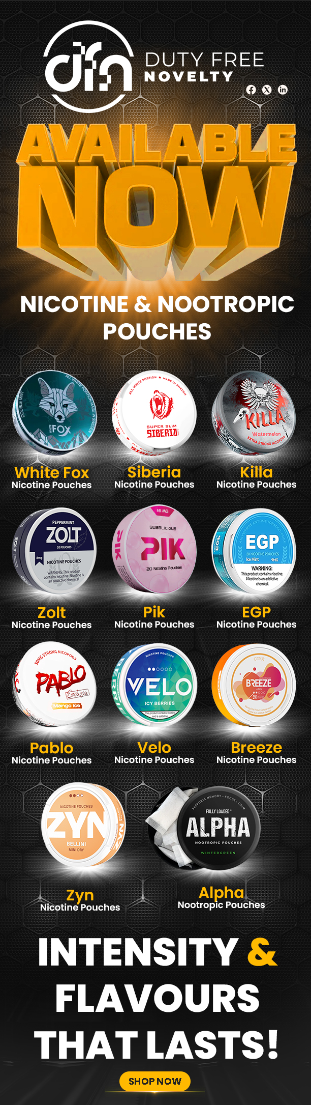 Nicotine Pouches Now Available on DFN!