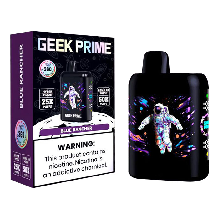 Geek Prime Blue Rancher 50K Puffs Disposable Vape Ct 5