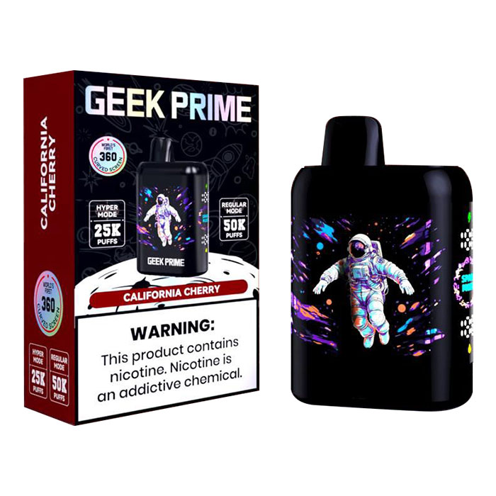 Geek Prime California Cherry 50K Puffs Disposable Vape Ct 5