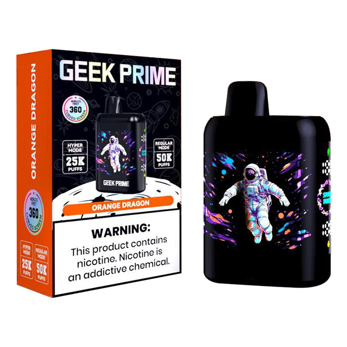 Geek Prime Orange Dragon 50K Puffs Disposable Vape Ct 5