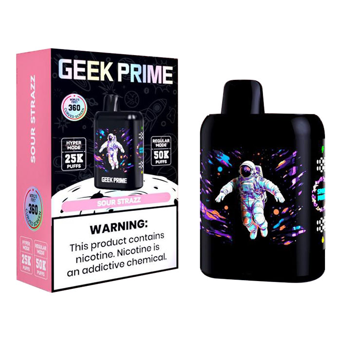 Geek Prime Sour Strazz 50K Puffs Disposable Vape Ct 5