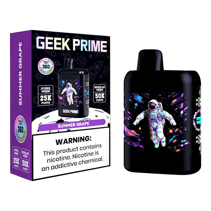 Geek Prime Summer Grape 50K Puffs Disposable Vape Ct 5