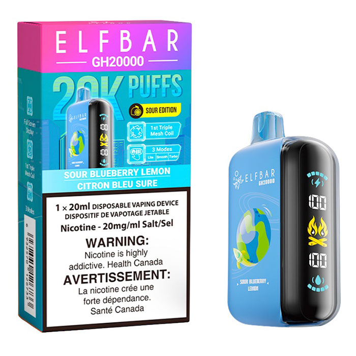 Sour Blueberry Lemon Elfbar GH20000 Puffs Disposable Vape Ct-5