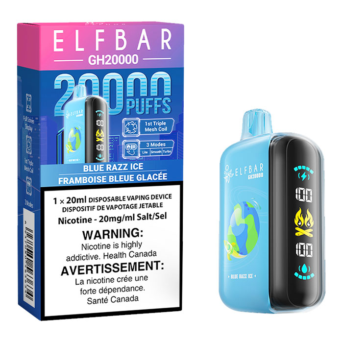 Blue Razz Ice Elfbar GH20000 Puffs Disposable Vape Ct-5