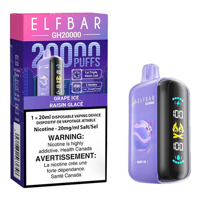 Grape Ice Elfbar GH20000 Puffs Disposable Vape Ct-5