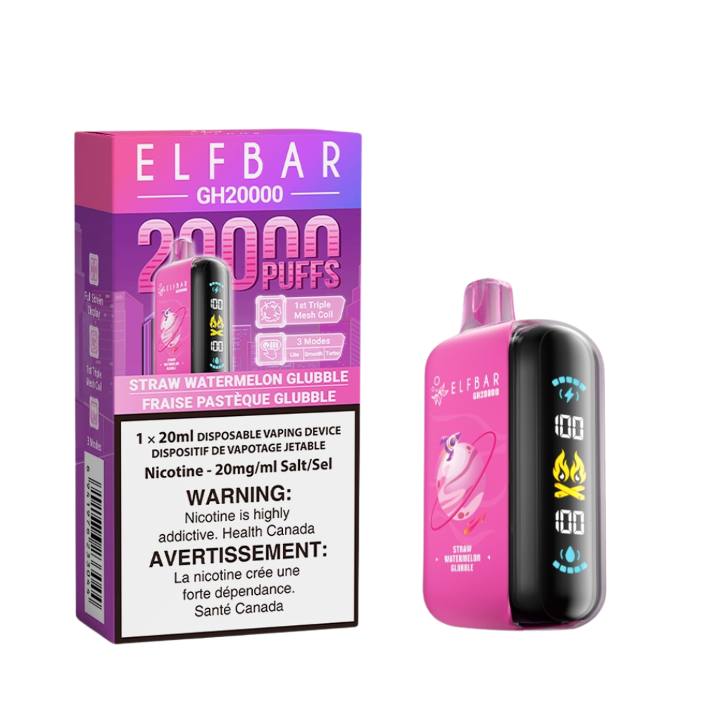 Straw Watermelon Glubble Elfbar GH20000 Puffs Disposable Vape Ct-5