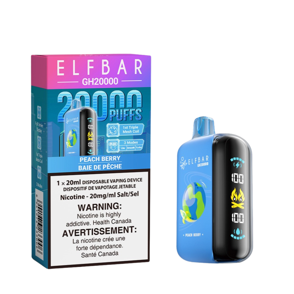 Peach Berry Elfbar GH20000 Puffs Disposable Vape Ct-5