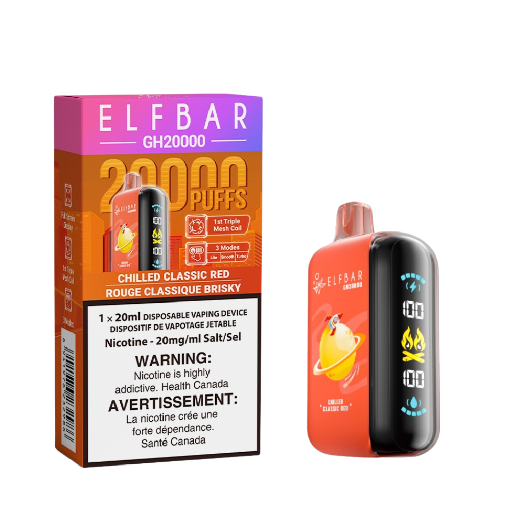 Chilled Classic Red Elfbar GH20000 Puffs Disposable Vape Ct-5