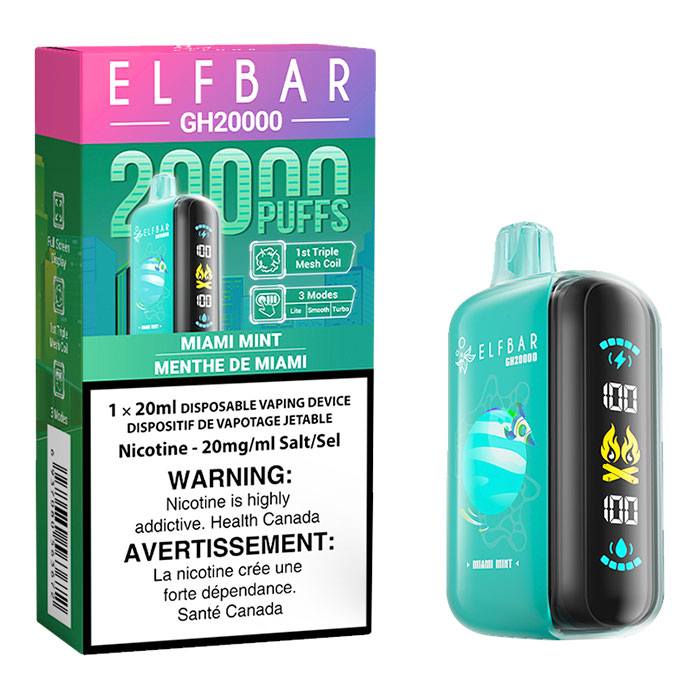 Miami Mint Elfbar GH20000 Puffs Disposable Vape Ct-5