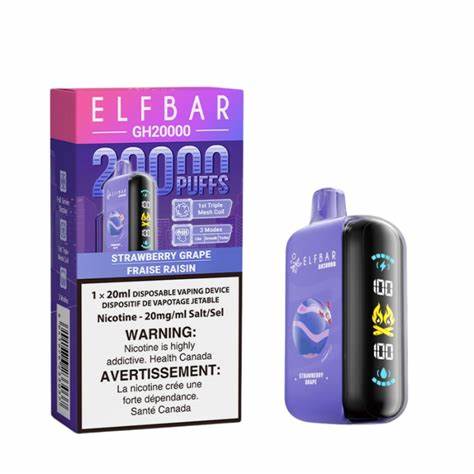 Strawberry Grape Elfbar GH20000 Puffs Disposable Vape Ct-5