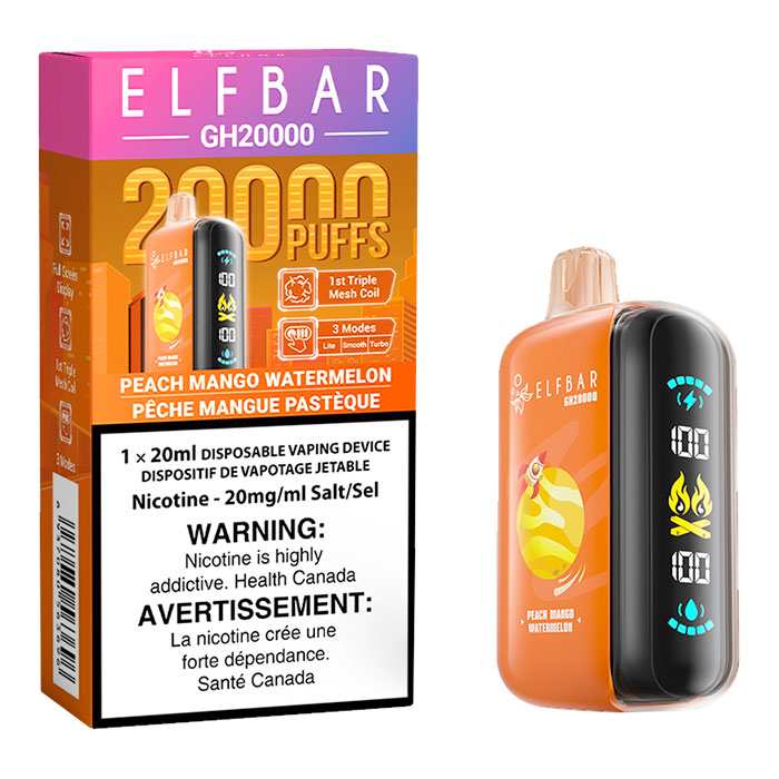 Peach Mango Watermelon Elfbar GH20000 Puffs Disposable Vape Ct-5