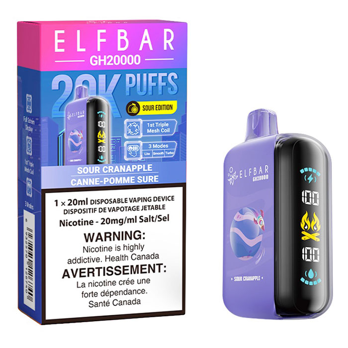 Sour Cranapple Elfbar GH20000 Puffs Disposable Vape Ct-5