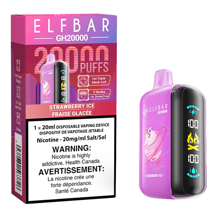 Strawberry Ice Elfbar GH20000 Puffs Disposable Vape Ct-5