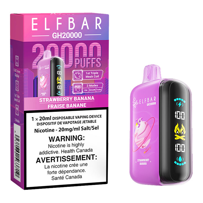 Strawberry Banana Elfbar GH20000 Puffs Disposable Vape Ct-5