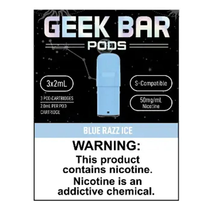 Blue Razz Ice Geek Bar Pods Ct-5