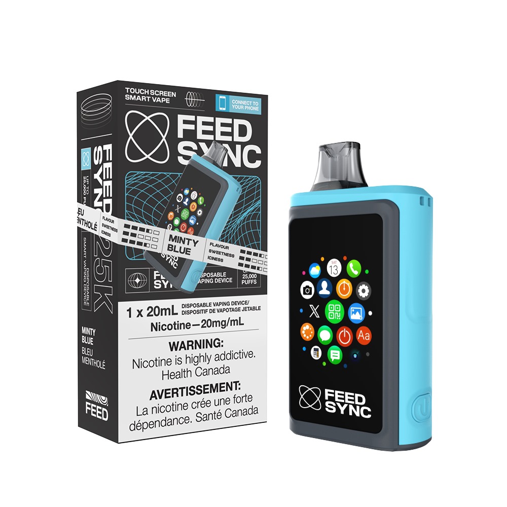 Grapevine Quench Feed Sync Upto 30000 Puffs Disposable Touch Screen Smart Vape Ct 5