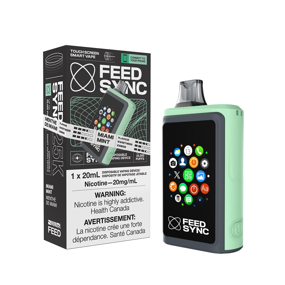 Green Apple Watermelon Feed Sync Upto 30000 Puffs Disposable Touch Screen Smart Vape Ct 5