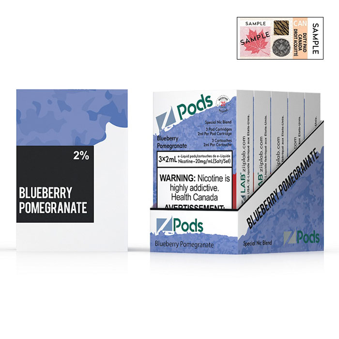 Z Pods 5% Nic Blue Raspberry Squishy Special Edition Ct 5