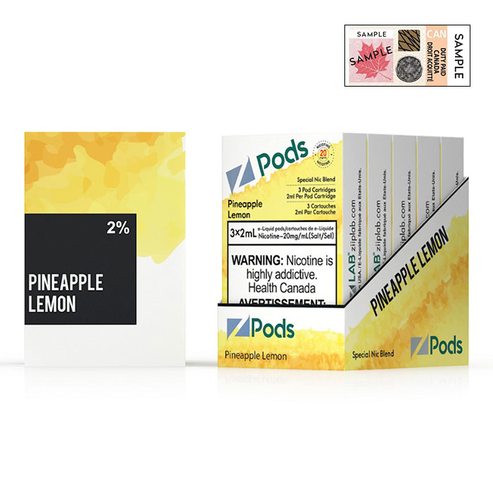 Z Pods 5% Nic Pineapple Lemon Special Edition Ct 5
