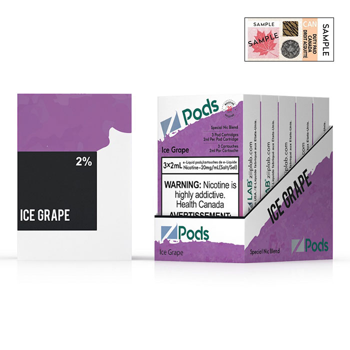 Z Pods 5% Nic Grape Ice Special Edition Ct 5