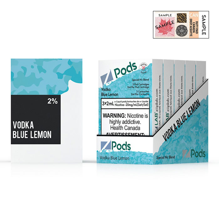 Z Pods 5% Nic Vodka Blue Lemon Special Edition Ct 5