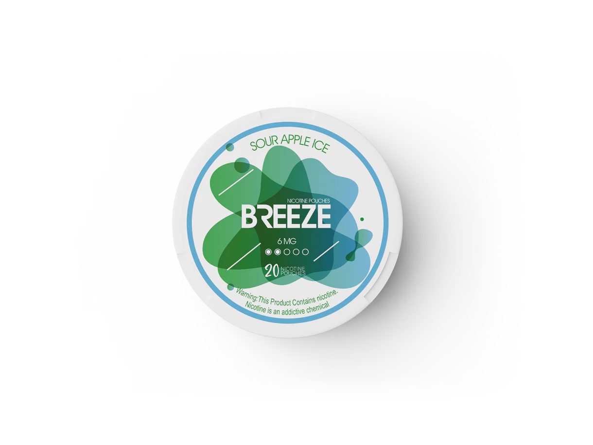Sour Apple 6mg Breeze Nictone Pouch Sleeve of 5