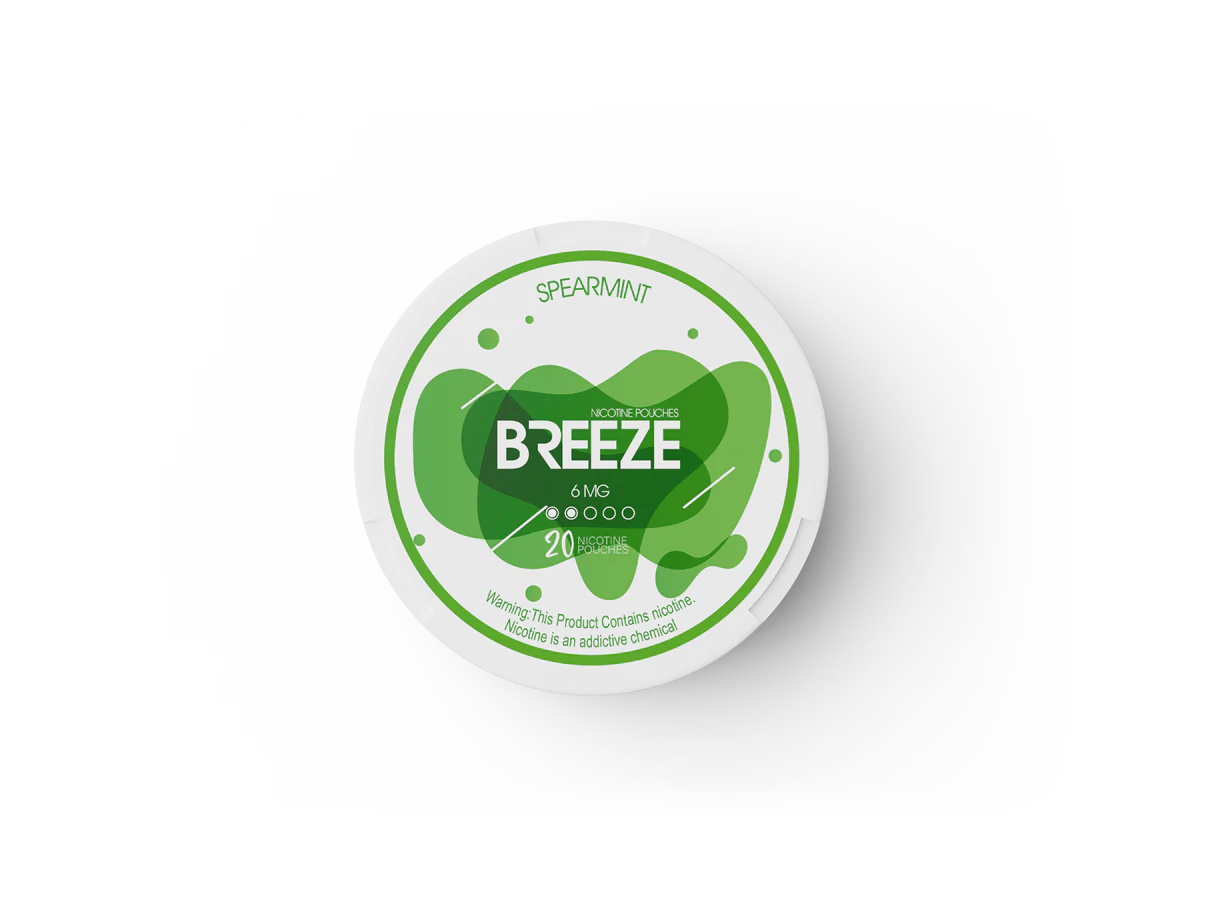 Spearmint 6mg Breeze Nictone Pouch Sleeve of 5