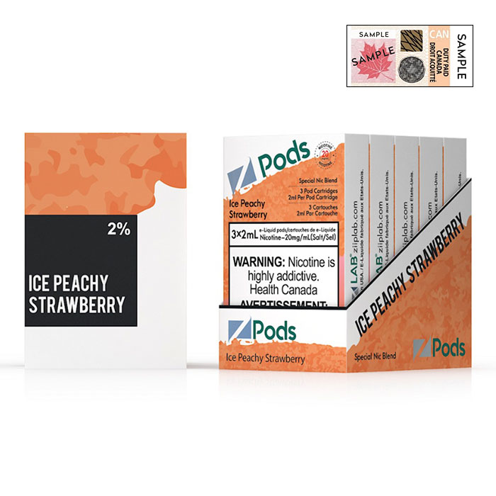 Z Pods 5% Nic Ice Peachy Strawberry Special Edition Ct 5