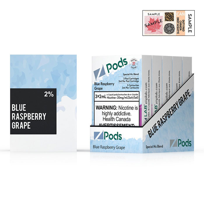 Z Pods 5% Nic Blue Raspberry Grape Special Edition Ct 5