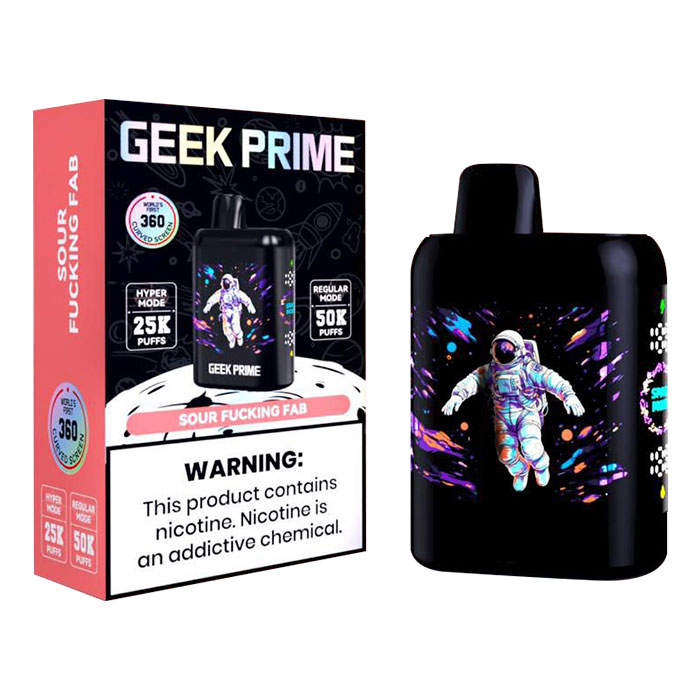 Geek Prime Wild Cherry Slush 50K Puffs Disposable Vape Ct 5