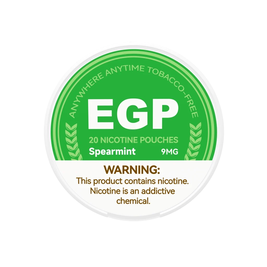 Spearmint 9mg EGP Nicotine Pouch Sleeve of 5