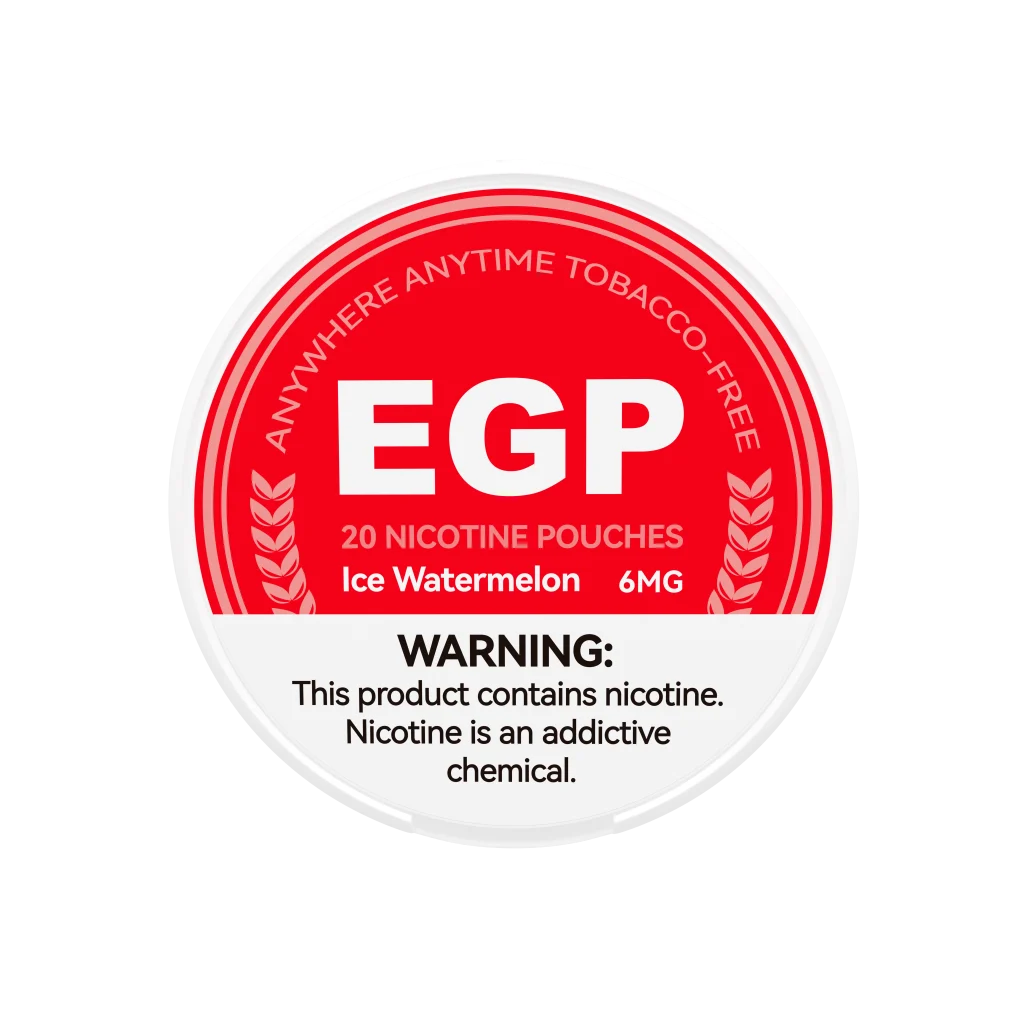 Ice watermelon 6mg EGP Nicotine Pouch Sleeve of 5