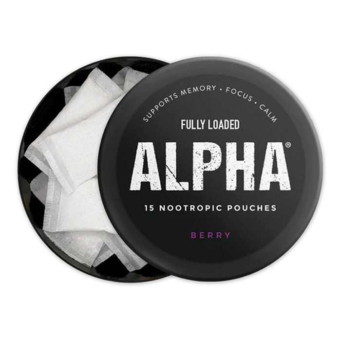Berry Fully Loaded ALPHA Nootropic Pouches Display of 5 