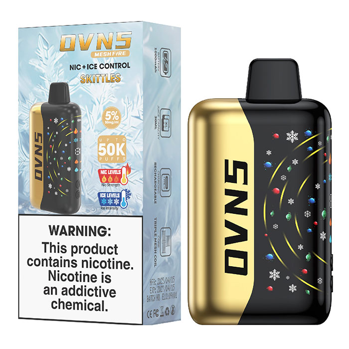 Skittles OVNS Mesh Fire 50000 Puffs Disposable Vape Ct 5