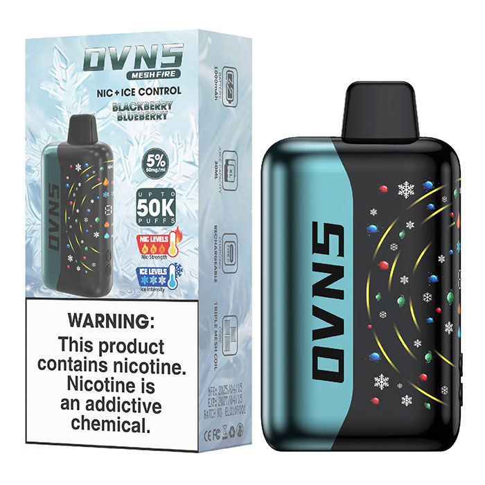 Blackberry Blueberry OVNS Mesh Fire 50000 Puffs Disposable Vape Ct 5