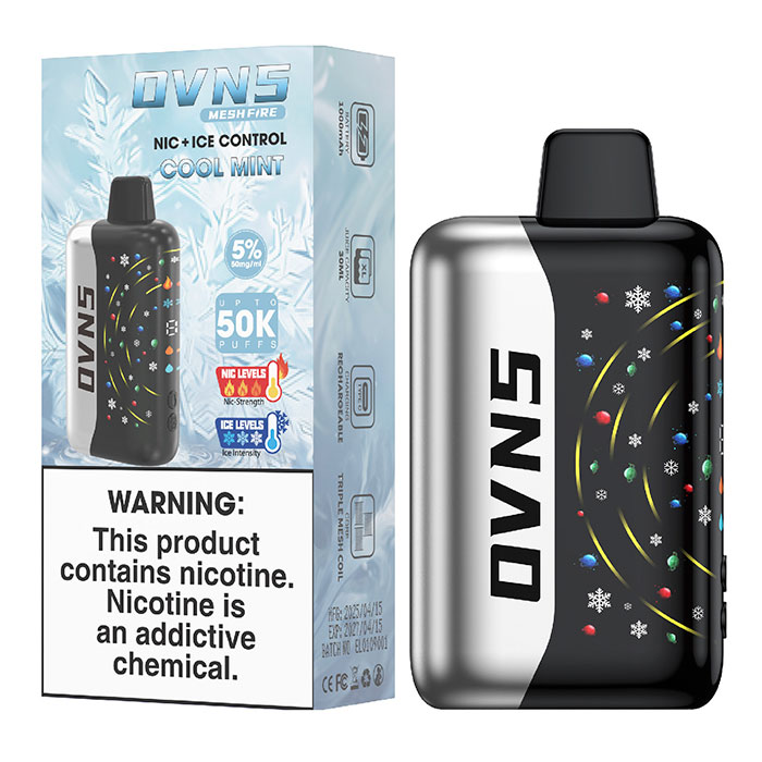 Cool Mint OVNS Mesh Fire 50000 Puffs Disposable Vape Ct 5
