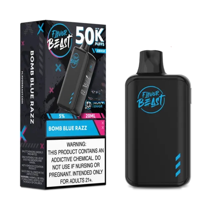 Bomb Blue Razz Flavor Beast XBM50 50000 Puffs Disposable Vape Ct-5