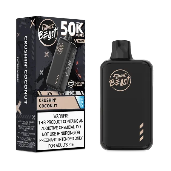Crushin’ Coconut Iced Flavor Beast XBM50 50000 Puffs Disposable Vape Ct-5