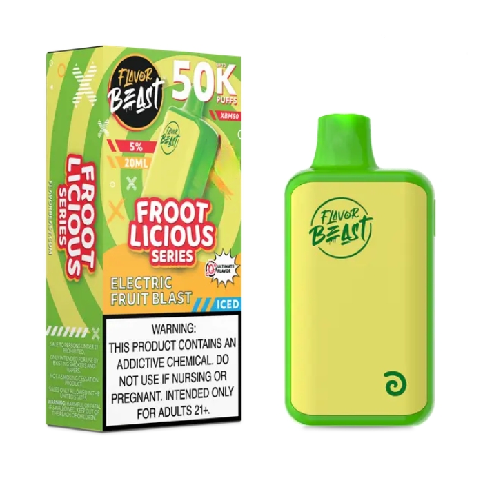 Electric Fruit Blast Iced Flavor Beast XBM50 50000 Puffs Disposable Vape Ct-5