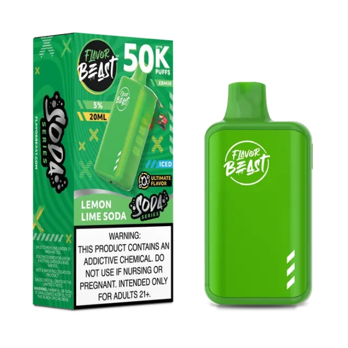 Lemon Lime Soda Flavor Beast XBM50 50000 Puffs Disposable Vape Ct-5
