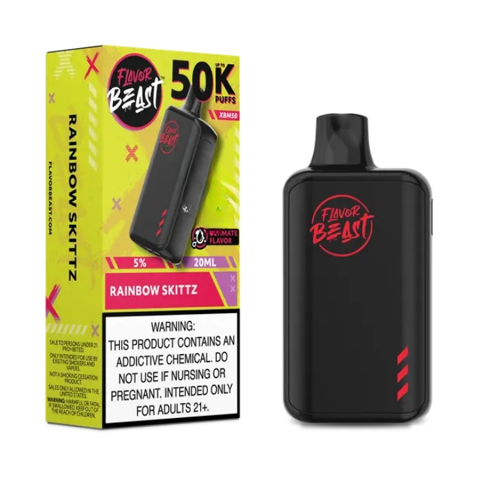 Rainbow Skittz Flavor Beast XBM50 50000 Puffs Disposable Vape Ct-5